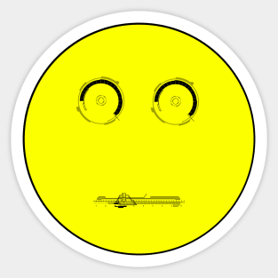 Neutral Robot Face Sticker